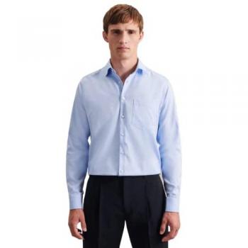 Vestido de trabajo con manga larga Smart Essentials azul suave
