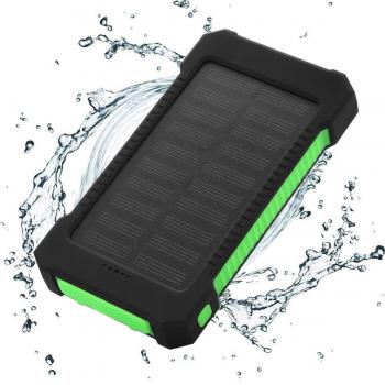 FLOUREON Dual USB Solar Power Bank 10,000mAh