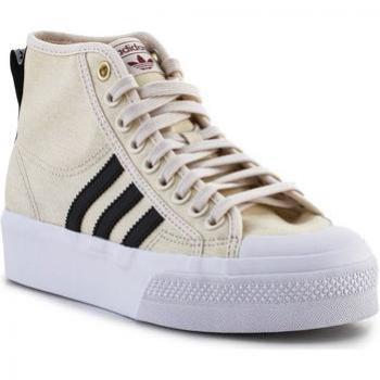 Adidas Nizza Platform Mid – Basket Montante en Textile Beige