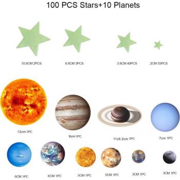 Pegatinas de pared que brillan en la oscuridad