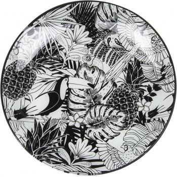 31 cm Black & White Toucan Pineapple Dish