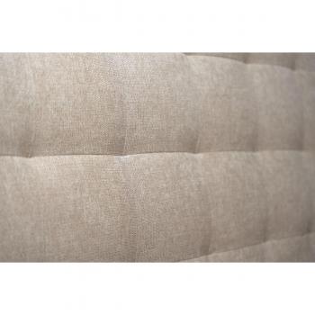 Lit Confort 160x200cm Tête de Lit Tissu Beige Brun