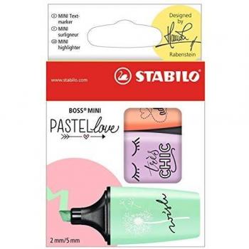 Stabilo Textmarker Boss Mini Pastellove sortiert Etui