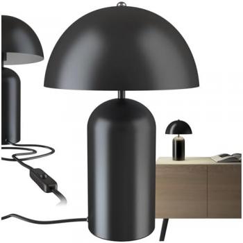 Tectake Retro-Tischlampe, Pilzdesign im 70er Jahre Stil, indirektes Licht