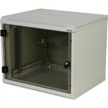 Rack a muro 15U con porta in vetro, Triton 19, grigio