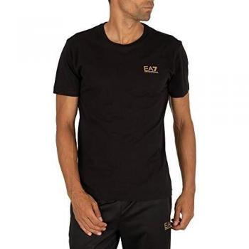 XS EA7 Herren T-Shirt Schwarz mit Brustdesign