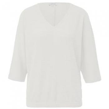 Klassisches 3/4-Arm-Strukturjersey in Beige