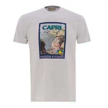 Grey Large Kitsuné Mens Capri Tee