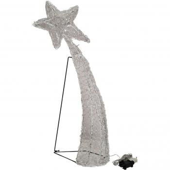 Illuminated Soft Acrylic 2D Shooting Star with White and Warm White LEDs