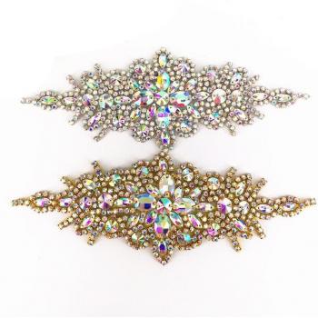 DIY Rhinestone Bridal Applique for Wedding Evening Dress