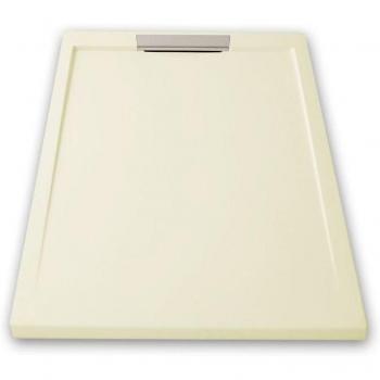 Receveur de douche design 70x140cm en résine beige ardoisée