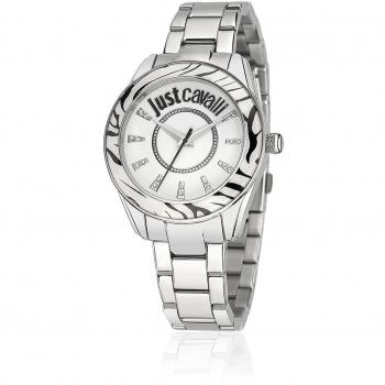 Quarzo Just Cavalli 37 mm Orologio Argento