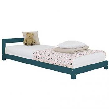Massivholz Kinderbett DREAMY 90 x 190 petrol