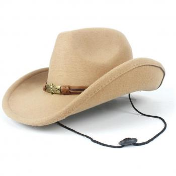 Chapeau de cow-boy en laine pour hommes et femmes