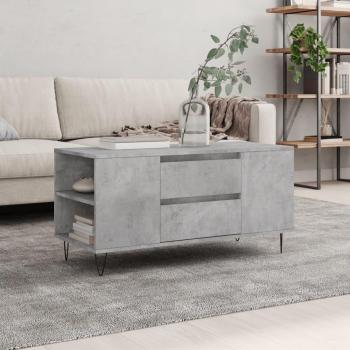 Table basse en bois d'ingénierie gris béton 102x44,5x50 cm