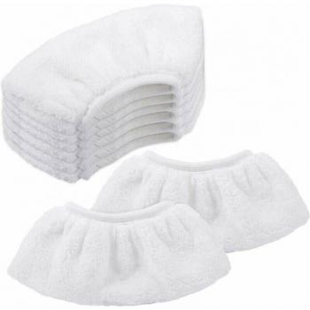 Ensemble 8 Bonnettes Microfibre Kärcher – Chiffons Buse à Main pour Nettoyeurs Vapeur SC 1‑5