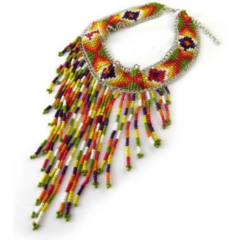 Les Trésors De Lily N7221 : Collier Kilimanjaro couleur nature