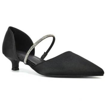 Laura Diamond Strap Catheel Court Shoes – Black, Size 7