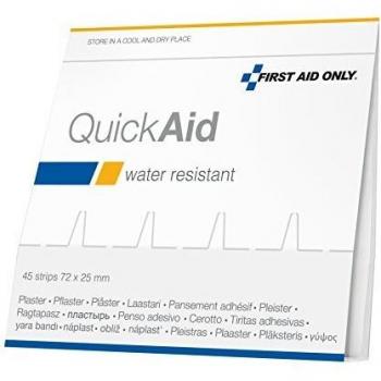 First Aid Only Wasserfeste Pflaster, 45 Stück im Nachfüllpack für QuickAid, P-44005 00