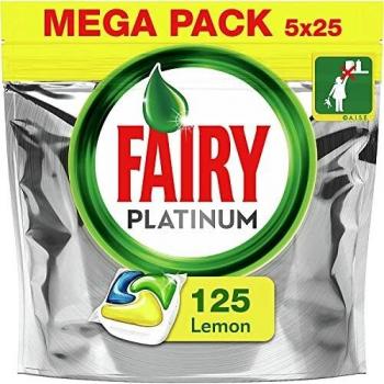 Fairy Platinum Todo en Uno, Pastillas Lavavajillas, 125 cápsulas