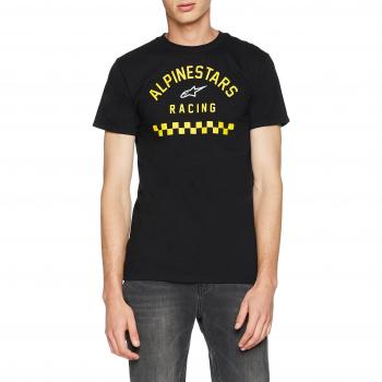 Alpinestars Herren‑Shortsleeve T-Shirt „Front“ – Motorsport Design, Schwarz, L