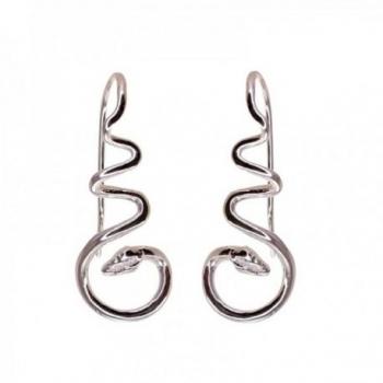 Pendientes Serpiente 30mm Plata Ley 925m para Mujer