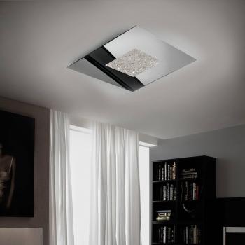 Narciso Sil‑Lux Lucida LED Plafoniera con Ottica Ghiacciata