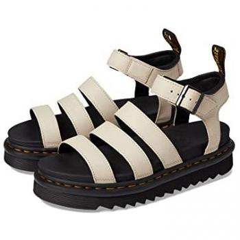 Dr. Martens Blaire Sandali in Pelle Beige, Taglia 39 Donna