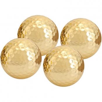 4X Portable Double Layer Gold Plated Golfer Ball Accessory