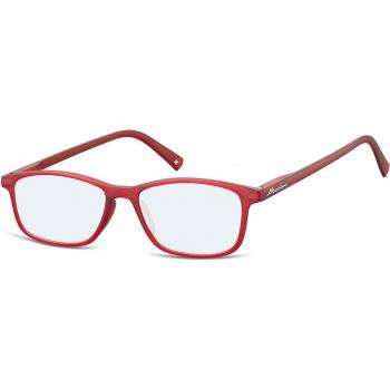 Montana Readers BLF51 Gafas de lectura para hombre, modelo Azules-Light Block, con armazones rojos y lentes recetados +1.00