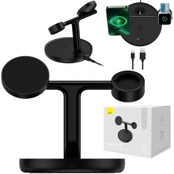 Chargeur sans fil Baseus Swan avec Magsafe 20W noir
