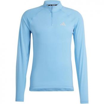 Sudadera deportiva adidas Gym+ 1/4 zip azul para hombre