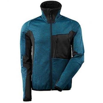 Dunkelpetrolfarbener Fleecepullover 4XL mit Reißverschluss