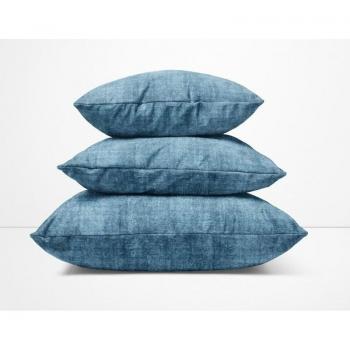 Cuscino Arredo Velvet Blu Morbido Antimacchia 50x50 Italia