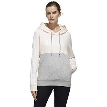Adidas Womens Pnktin White Hooded Sweat M