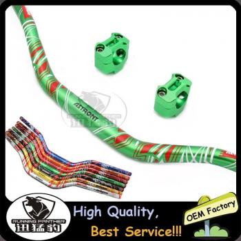 Green Aluminum 28mm 1 1/8'' Tapered Handlebar Risers