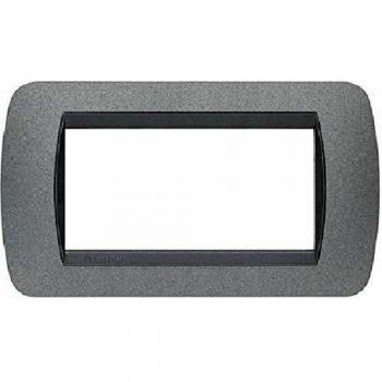 Bticino Living International Placca 4 Moduli Grigio