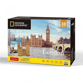Puzzle 3D del Big Ben, Multicolor, 94 piezas