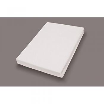 Boxspring‑Jersey‑Elasthan‑Tuch (weiß, 190 × 200 cm)