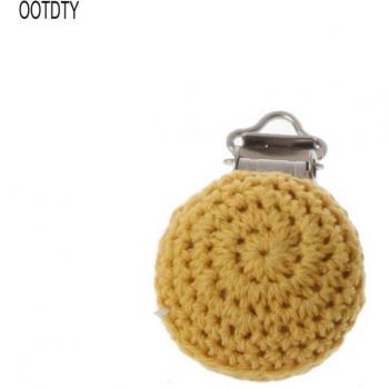 Crocheted Pacifier Chain Holder with Silicone Attachment