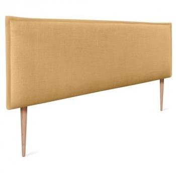 Cabecero de Lino con Ribete 160x105cm en Color Mostaza