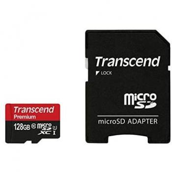 Transcend 300x Premium MicroSDXC UHS-I Clase 10 de 128GB con Adaptador SD