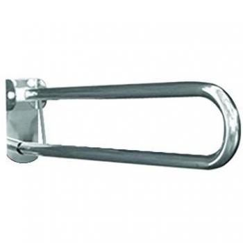 Maniglione Inox 70 cm con Barra Ribaltabile e Piastra Bianca