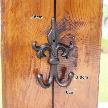 Gancho decorativo de hierro fundido para patio