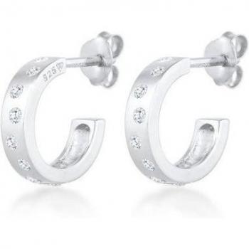 Mini Orecchini Eleganti Elli – Zirconi Argento 925