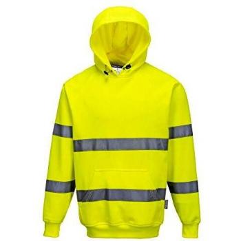 Portwest Hi Vis Hooded Sweatshirt Yellow M
