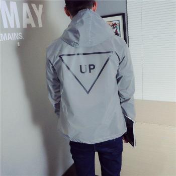 Casual Reflective Hooded Jacket for Men