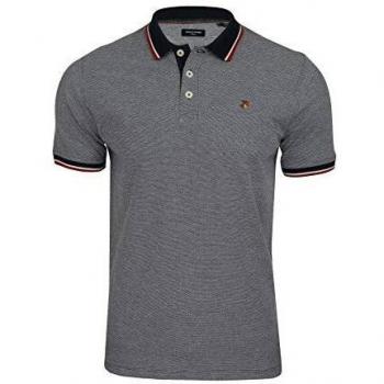Polo Jack & Jones JPRBLUWIN à mailles fines, bleu indigo, S pour hommes