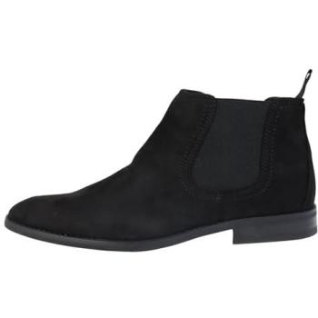 Men’s Black Suede Lined Chelsea Shoes – Size 8