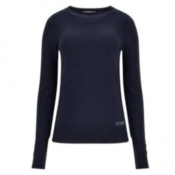 Guess Women's Blue Crew Neck Sweater Medium